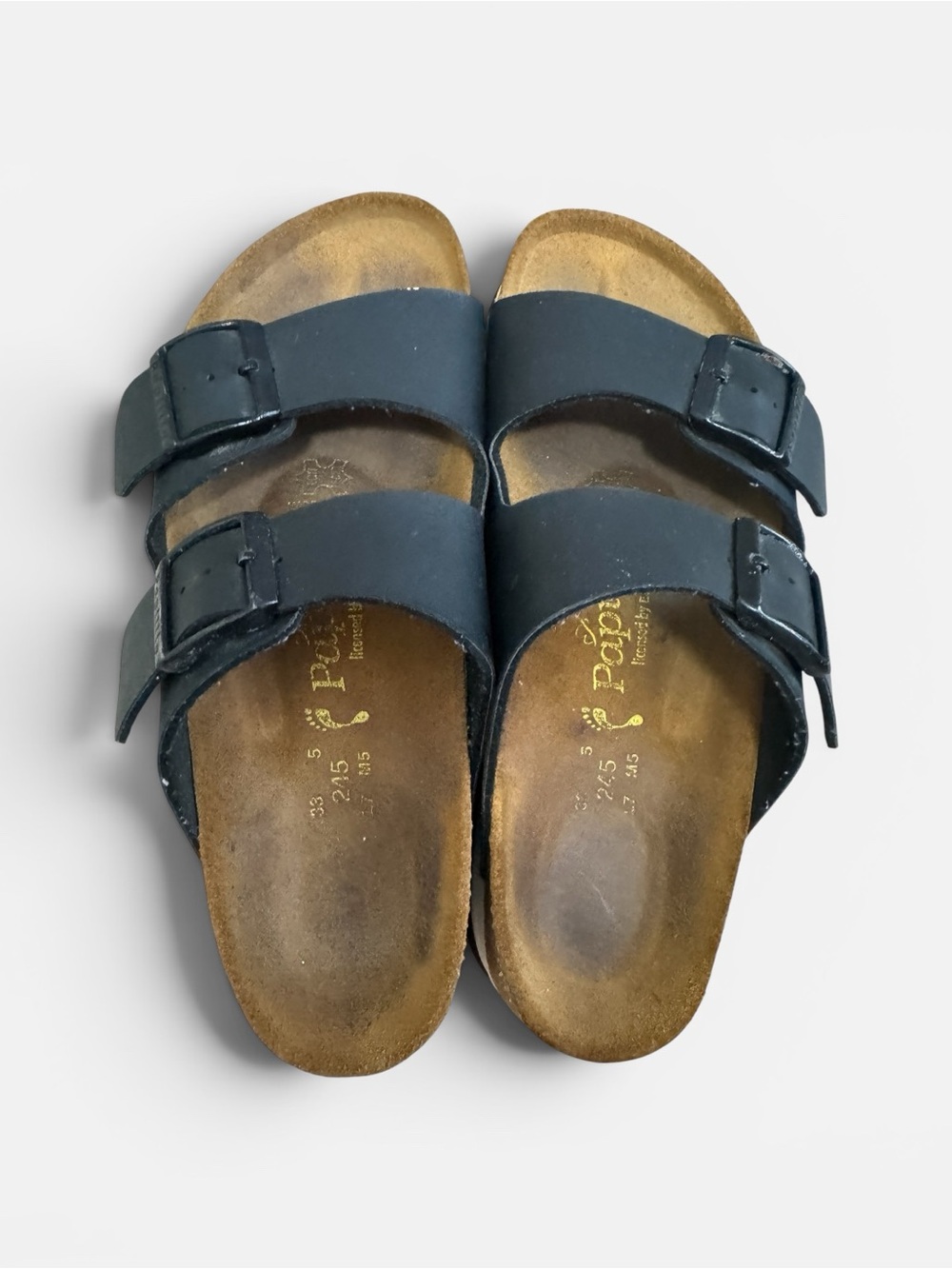 Papillio Birkenstock Sandals Womens Platform Chunky Lug Sole Black White Trim 7 - Picture 2 of 14